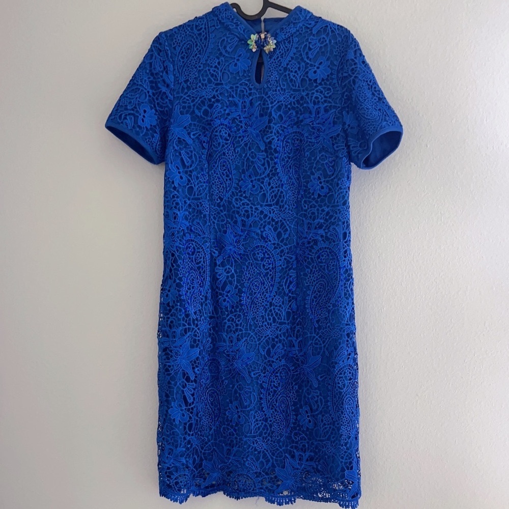 Blue Qi Pao modern chinese dress
